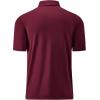 imageMens Polo Shirts Short Casual Solid Stylish Dry Fit Performance Designed Collared Golf Polo Shirts for MenBordeaux Red