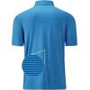 imageMens Polo Shirts Short Casual Solid Stylish Dry Fit Performance Designed Collared Golf Polo Shirts for MenCobalt Stripe