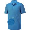 imageMens Polo Shirts Short Casual Solid Stylish Dry Fit Performance Designed Collared Golf Polo Shirts for MenCobalt Stripe