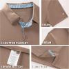 imageMens Polo Shirts Short Casual Solid Stylish Dry Fit Performance Designed Collared Golf Polo Shirts for MenDark Khaki