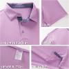 imageMens Polo Shirts Short Casual Solid Stylish Dry Fit Performance Designed Collared Golf Polo Shirts for MenLavender