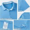 imageMens Polo Shirts Short Casual Solid Stylish Dry Fit Performance Designed Collared Golf Polo Shirts for MenLight Blue