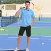 imageMens Polo Shirts Short Casual Solid Stylish Dry Fit Performance Designed Collared Golf Polo Shirts for MenLight Blue