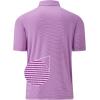imageMens Polo Shirts Short Casual Solid Stylish Dry Fit Performance Designed Collared Golf Polo Shirts for MenLilac Stripe
