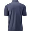 imageMens Polo Shirts Short Casual Solid Stylish Dry Fit Performance Designed Collared Golf Polo Shirts for MenNavy