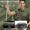 imageMens Polo Shirts Short Casual Solid Stylish Dry Fit Performance Designed Collared Golf Polo Shirts for MenOlive Green