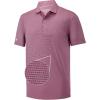 imageMens Polo Shirts Short Casual Solid Stylish Dry Fit Performance Designed Collared Golf Polo Shirts for MenPink Blue Stripe