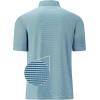 imageMens Polo Shirts Short Casual Solid Stylish Dry Fit Performance Designed Collared Golf Polo Shirts for MenSky Blue Stripe