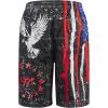 imageMens Swim Trunks with Compression Liner 9quot Builtin Board Shorts 2 in 1 Quick Dry Bathing Suits with Zipper Pockets1776 Flag