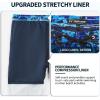 imageMens Swim Trunks with Compression Liner 9quot Builtin Board Shorts 2 in 1 Quick Dry Bathing Suits with Zipper PocketsBlue Camo