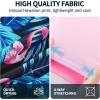 imageMens Swim Trunks with Compression Liner 9quot Builtin Board Shorts 2 in 1 Quick Dry Bathing Suits with Zipper PocketsBlue Leaf Flamingo