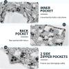 imageMens Swim Trunks with Compression Liner 9quot Builtin Board Shorts 2 in 1 Quick Dry Bathing Suits with Zipper PocketsFlower Skull