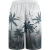 imageMens Swim Trunks with Compression Liner 9quot Builtin Board Shorts 2 in 1 Quick Dry Bathing Suits with Zipper PocketsGradient Palm