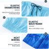 imageMens Swim Trunks with Compression Liner 9quot Builtin Board Shorts 2 in 1 Quick Dry Bathing Suits with Zipper PocketsSky Blue Palm Tree