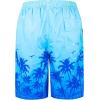imageMens Swim Trunks with Compression Liner 9quot Builtin Board Shorts 2 in 1 Quick Dry Bathing Suits with Zipper PocketsSky Blue Palm Tree