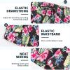 imageMens Swim Trunks with Compression Liner 9quot Builtin Board Shorts 2 in 1 Quick Dry Bathing Suits with Zipper PocketsTropical Flowers