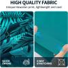 imageMens Swim Trunks with Compression Liner 9quot Builtin Board Shorts 2 in 1 Quick Dry Bathing Suits with Zipper PocketsTurquoise Tropical Leaves
