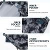 imageMens Swim Trunks with Compression Liner 9quot Builtin Board Shorts 2 in 1 Quick Dry Bathing Suits with Zipper PocketsVintage Black Flag