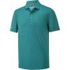 imageMens Polo Shirts Short Casual Solid Stylish Dry Fit Performance Designed Collared Golf Polo Shirts for MenTurquoise Stripe