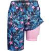 Blue Leaf Flamingo