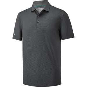 imageMens Polo Shirts Short Casual Solid Stylish Dry Fit Performance Designed Collared Golf Polo Shirts for MenBlack Stripe