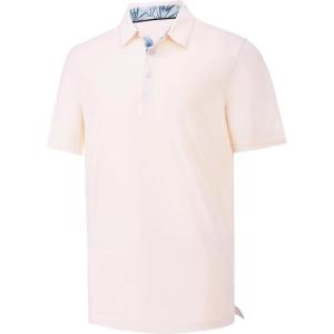 imageMens Polo Shirts Short Casual Solid Stylish Dry Fit Performance Designed Collared Golf Polo Shirts for MenCream