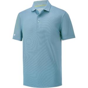 imageMens Polo Shirts Short Casual Solid Stylish Dry Fit Performance Designed Collared Golf Polo Shirts for MenSky Blue Stripe
