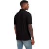 imageMens Short Sleeve Polo Shirt Stretch Solid Performance Golf Shirts Moisture Wicking Athletic Casual Collared TShirtBlack