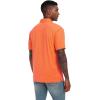 imageMens Short Sleeve Polo Shirt Stretch Solid Performance Golf Shirts Moisture Wicking Athletic Casual Collared TShirtOrange