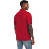 imageMens Short Sleeve Polo Shirt Stretch Solid Performance Golf Shirts Moisture Wicking Athletic Casual Collared TShirtRed