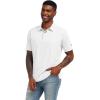 imageMens Short Sleeve Polo Shirt Stretch Solid Performance Golf Shirts Moisture Wicking Athletic Casual Collared TShirtWhite
