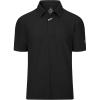 imageMens Short Sleeve Polo Shirt Stretch Solid Performance Golf Shirts Moisture Wicking Athletic Casual Collared TShirtBlack