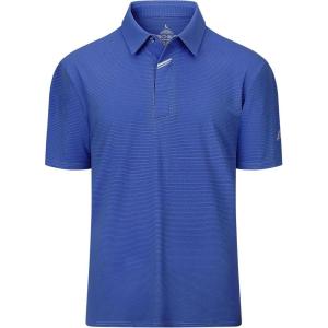 imageMens Short Sleeve Polo Shirt Stretch Solid Performance Golf Shirts Moisture Wicking Athletic Casual Collared TShirtRoyal Blue