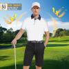 imageMens Golf Shirt Short Sleeve Dry Fit Print Moisture Wicking Performance Patterns Collared Polo ShirtWhite Golfs Club