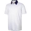 imageMens Golf Shirt Short Sleeve Dry Fit Print Moisture Wicking Performance Patterns Collared Polo ShirtWhite Golfs Club