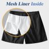 imageLzzidou Mens Swim Trunks 5 Inch with Mesh Lining Quick Dry Bathing Suit Board Shorts SwimsuitBlack