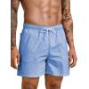 imageLzzidou Mens Swim Trunks 5 Inch with Mesh Lining Quick Dry Bathing Suit Board Shorts SwimsuitBlue