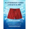 imageLzzidou Mens Swim Trunks 5 Inch with Mesh Lining Quick Dry Bathing Suit Board Shorts SwimsuitRed