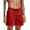 imageLzzidou Mens Swim Trunks 5 Inch with Mesh Lining Quick Dry Bathing Suit Board Shorts SwimsuitRed