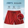 imageLzzidou Mens Swim Trunks 5 Inch with Mesh Lining Quick Dry Bathing Suit Board Shorts SwimsuitRed
