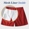 imageLzzidou Mens Swim Trunks 5 Inch with Mesh Lining Quick Dry Bathing Suit Board Shorts SwimsuitRed