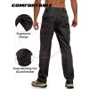 imageLzzidou Mens Tactical Cargo Pants Ripstop Lightweight Work Pants Water Resistant Outdoor Hiking Pants with Multi PocketsBlack