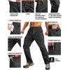 imageLzzidou Mens Tactical Cargo Pants Ripstop Lightweight Work Pants Water Resistant Outdoor Hiking Pants with Multi PocketsBlack