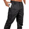 imageLzzidou Mens Tactical Cargo Pants Ripstop Lightweight Work Pants Water Resistant Outdoor Hiking Pants with Multi PocketsBlack