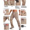 imageLzzidou Mens Tactical Cargo Pants Ripstop Lightweight Work Pants Water Resistant Outdoor Hiking Pants with Multi PocketsKhaki