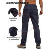 imageLzzidou Mens Tactical Cargo Pants Ripstop Lightweight Work Pants Water Resistant Outdoor Hiking Pants with Multi PocketsNavy