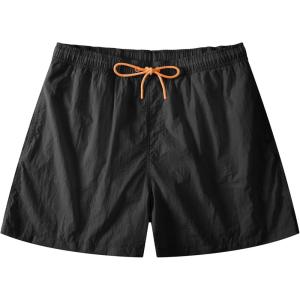 imageLzzidou Mens Swim Trunks 5 Inch with Mesh Lining Quick Dry Bathing Suit Board Shorts SwimsuitBlack