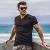 imageFresh Clean Threads Mens TShirts V Neck Premium Basic Short Sleeve Tees  Fitted Style Ultra Soft TagFree ComfortBlack 1 Pack