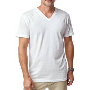 imageFresh Clean Threads Mens TShirts V Neck Premium Basic Short Sleeve Tees  Fitted Style Ultra Soft TagFree ComfortWhite 1 Pack