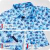imageBoys Polo Shirt Short Sleeve Performance Dry Fit Stretch Funny Print Active Casual Collared Golf Shirts for BoyBlue Palm Tree